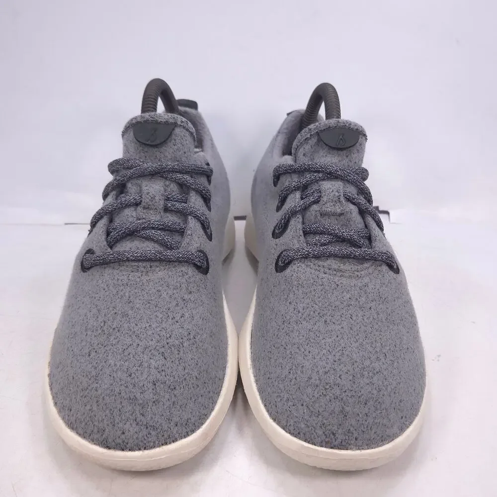 Allbirds Wool Runner Lace Up Athletic Running Shoe Womens Size 7 Gray White